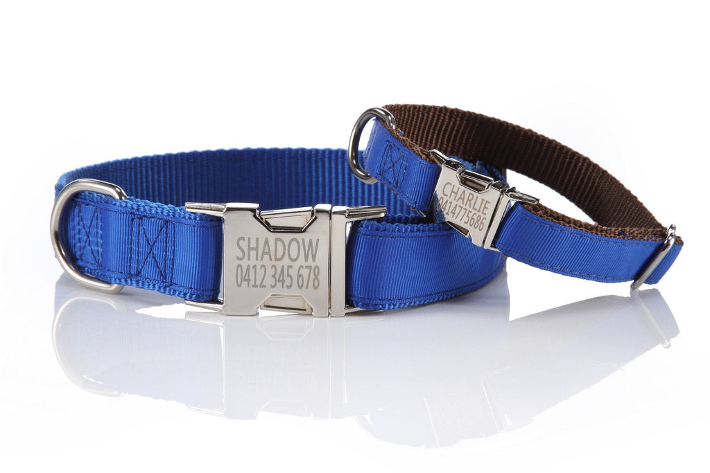 Custom Velvet Dog Collars With Personalized Embroidered Name And