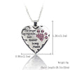 No Longer By My Side - Heart Pendant with Chain