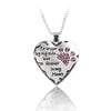 No Longer By My Side - Heart Pendant with Chain