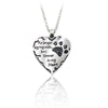 No Longer By My Side - Heart Pendant with Chain