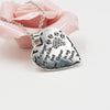 No Longer By My Side - Heart Pendant with Chain