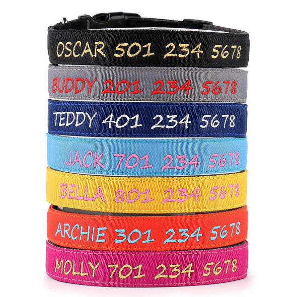 Designer Range - Personalized Dog Collar NEW - Padded & Classy