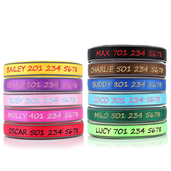 (NEW DESIGN) Super Premium - Nylon & Padded Neoprene with Safety Reflection Strips Dog Collars